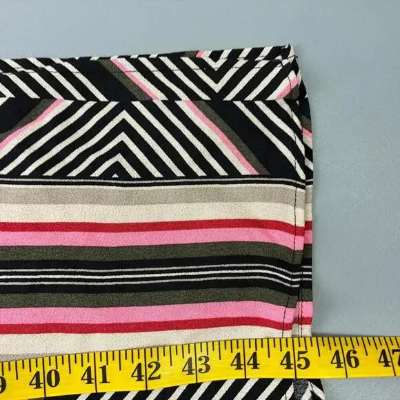 Anthropologie Geometric Pattern Striped Midi Dress with High Neck -NWT - Picture 12 of 14